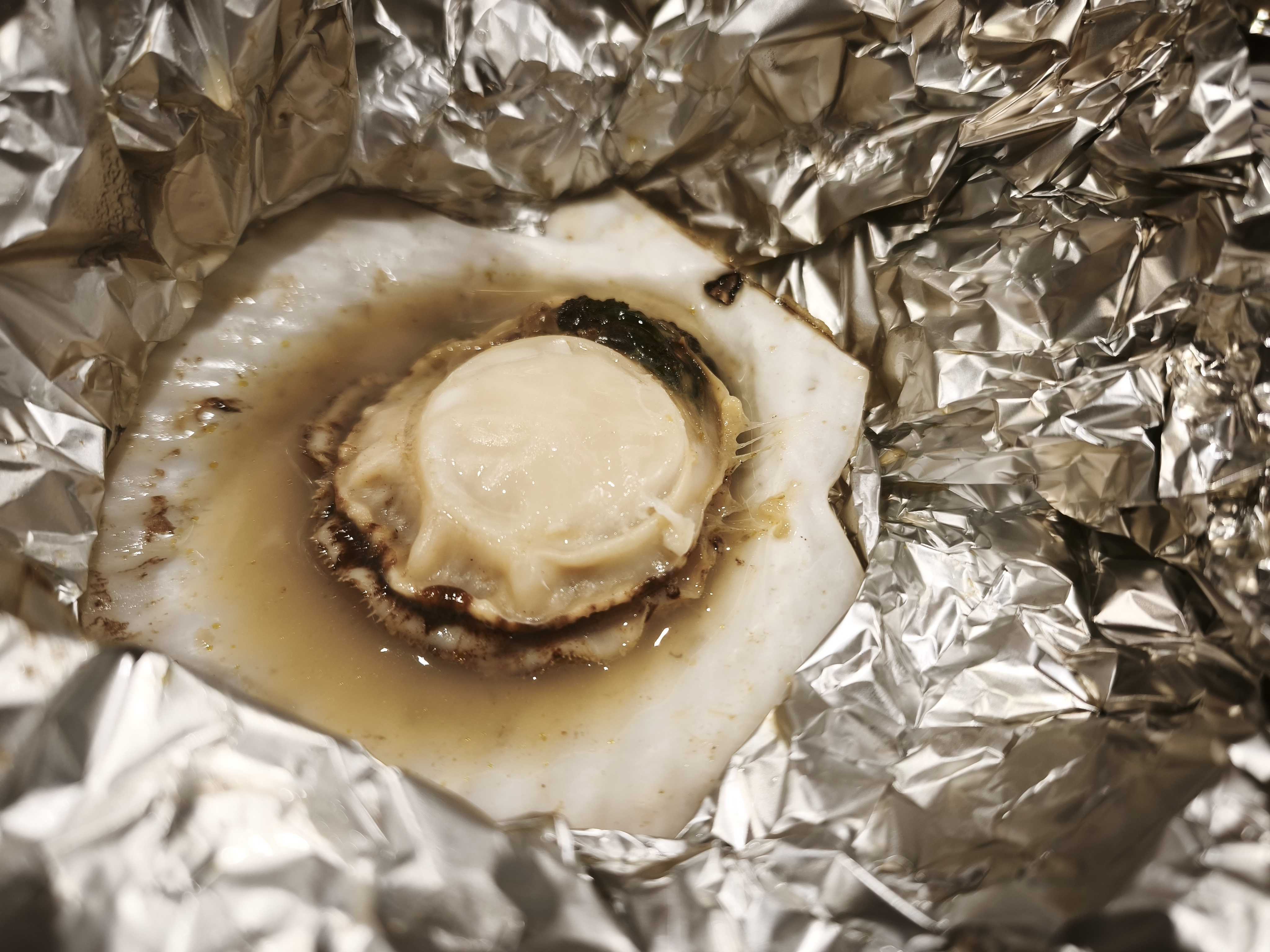 島周の宿さか井の帆立のホイル焼き、バター醤油