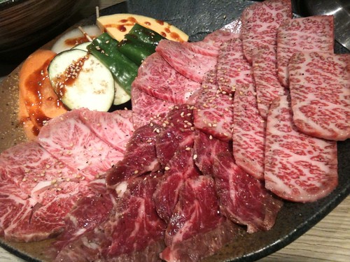 みすじ、はらみ、ざぶとんの盛り合わせ＠神戸屋