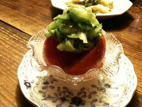 トマトときゅうりのサラダ＠エスカレラ