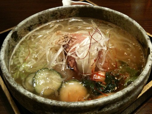 ここでは手打ち冷麺もいただきました。＠翔山亭