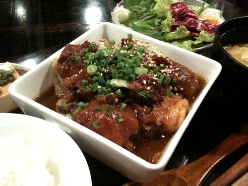 牛すじ煮込み定食(ハーフ)650円@東京バルバリ