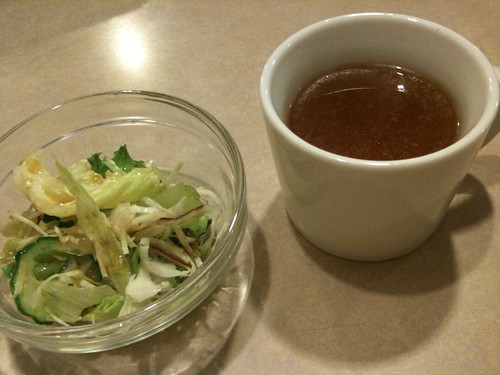 サラダとスープ＠ステーキのくいしんぼう 京橋