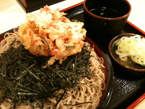 かきあげ天ざる460円。@そばよし 京橋店