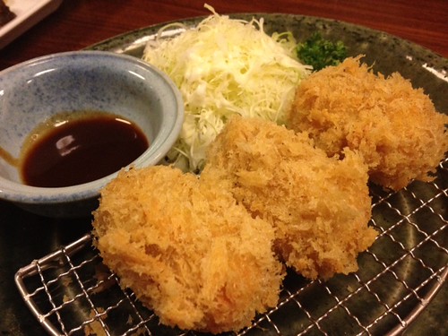 コロッケは少しカレー風味がした。@豚組