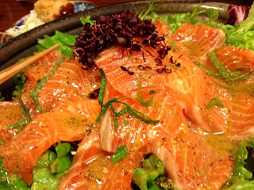 サーモンのカルパッチョ。@豚組