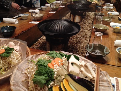 山登りの後はお食事会。@2011/12/23 高尾山