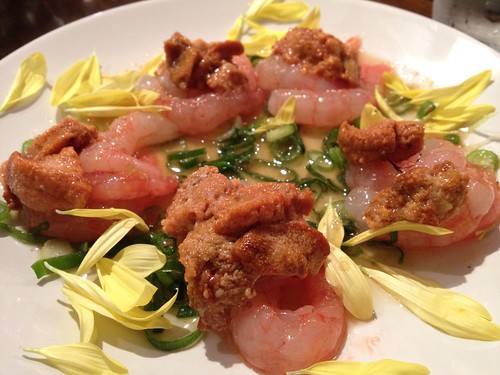 甘エビとウニのカルパッチョ@日本酒の新しい楽しみ方を学ぶ!ワークショップ