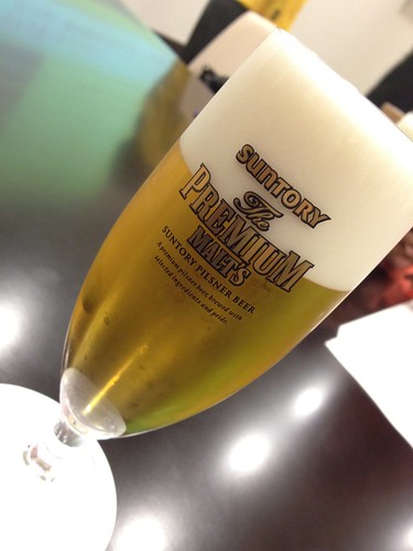 工場見学の後は、プレモル生の試飲会です。@ザ・プレミアム・モルツ講座