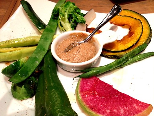 温かい旬野菜のロースト バーニャカウダソース＠Oysterbar＆Wine BELON （オイスターバー＆ワイン ブロン）