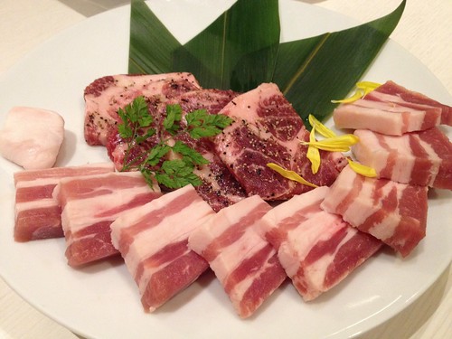 サムギョプサルの盛り合わせ＠TEJI TOKYO 西新宿店