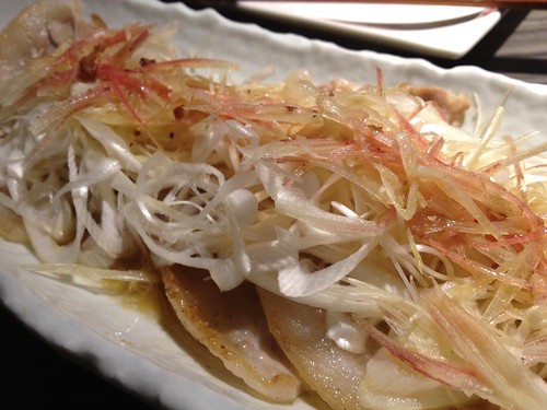 豚バラと香味野菜のレモンソース@ENZAN 新宿店