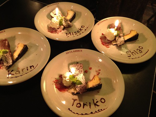 8月生まれの方のに一皿ごとケーキをいただきました!@AS CLASSICS DINER
