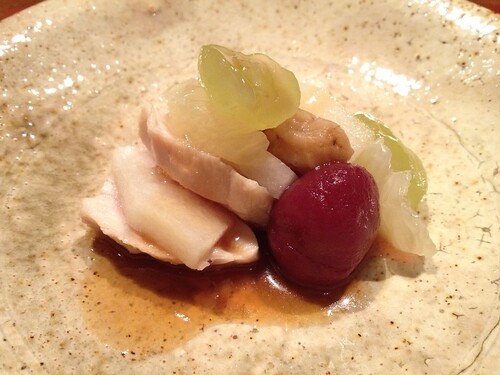 丹波鶏の蒸し煮 グレープフルーツソース@暗闇坂宮下 麻布十番