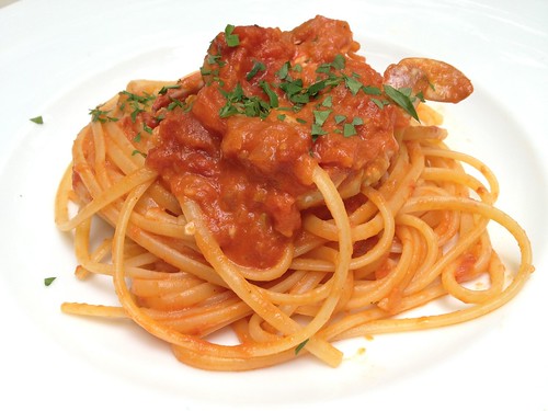 メインのパスタは渡り蟹のリングイネ@Fritto (フリット)