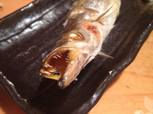 焼き魚カマスだったかな。@すし屋魚真 下北沢店