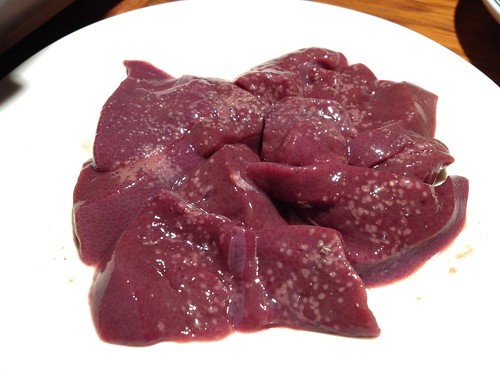 レバーの炙り焼き@韓国食堂 ジョッパルゲ