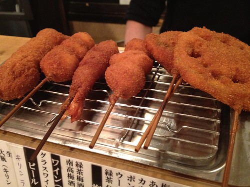 お任せ串揚げセット600円＠串かつ どて焼き 名代 幡ヶ谷店
