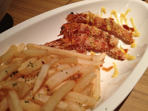 海老フライとポテト@ダブリュー センガワ