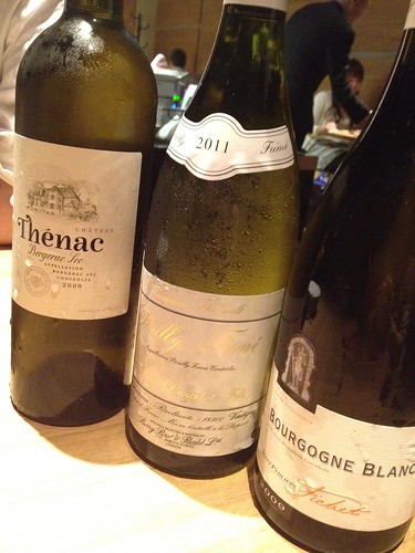 飲み放題なのによい白ワインたちを取り置きしてもらいました@ダブリュー センガワ