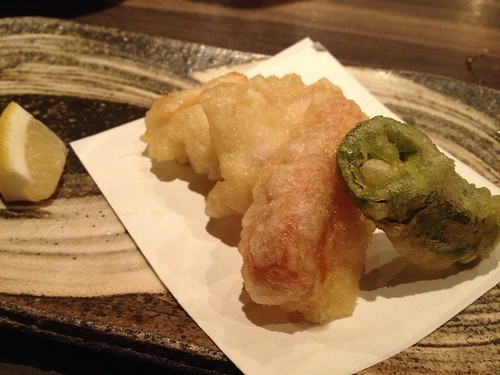 穴子人参万願寺唐辛子天ぷら＠料理屋壱