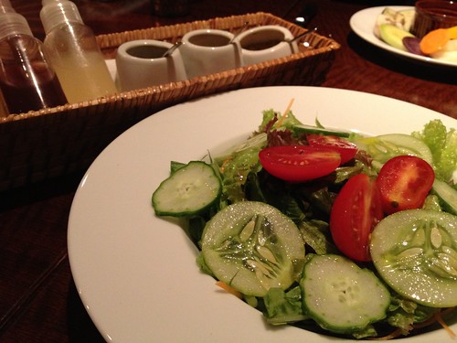 前菜から有機野菜のサラダ@Desse