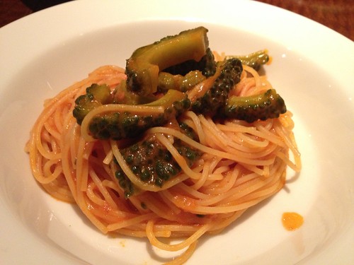 スパゲッティーニ ニガウリのアラビアータ@Desse