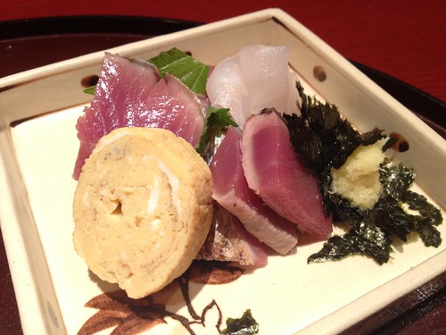 お刺身はカツオと鯛@礼讃