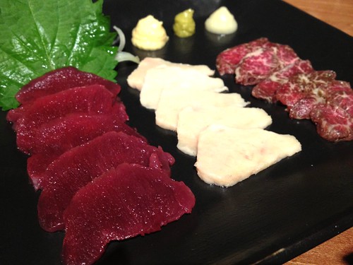馬肉の刺身3点盛り合わせ@九州料理 流