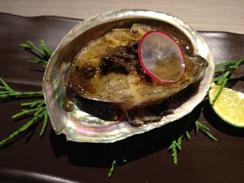 １日５組限定の鮑がおまけ！＠水想