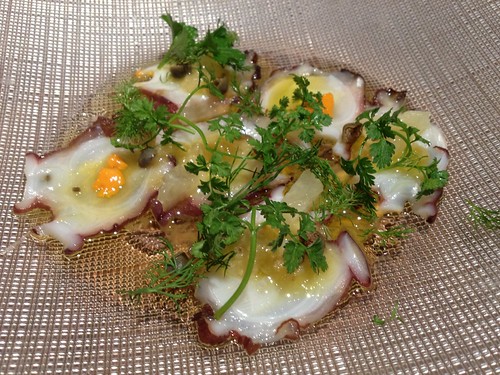 厚岸産 北海真タコのカルパッチョ＠コンチェルト