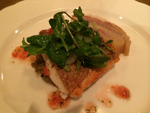 真鯛のポアレ・白菜と生ハムのミルフィーユ添え@オルガン