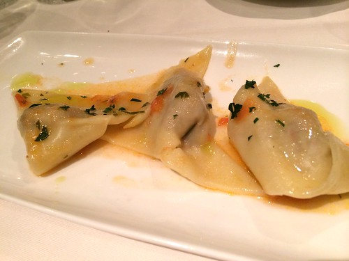 魚介のパテを詰めたラヴィオリ リグーリア風@オステリア・トット