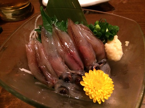 蛍イカの刺身＠茶の庭