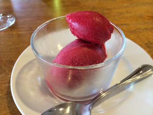 フランボワーズのシャーベット@ビストロ・ミルエテ