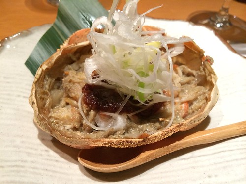 紅ずわい蟹甲羅焼＠上越やすだ