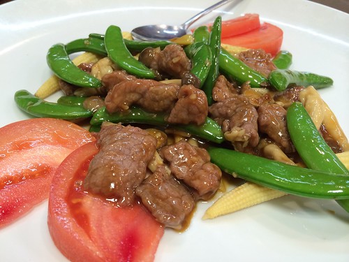牛肉野菜の牡蠣ソース炒@神洲之華