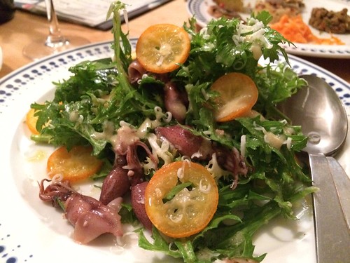 ホタルイカとわさび菜のサラダ@ジッカ Jicca