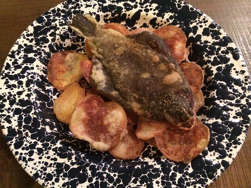 カレイのフィッシュ＆チップス＠サーモンアンドトラウト