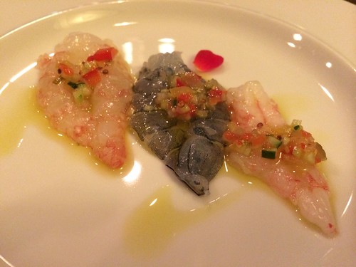 エビのカルパッチョ@マダムシュリンプグレイス