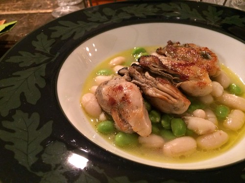 牡蠣ソテーと白いんげん豆の煮込み＠ペルラヴィータ 十号坂