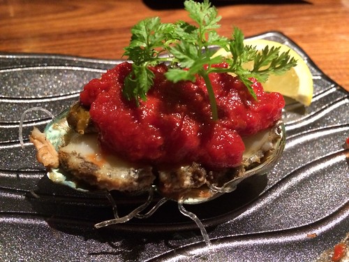 活えぞ鮑の火炙り焼き 小悪魔風＠二平 赤坂一ツ木通り