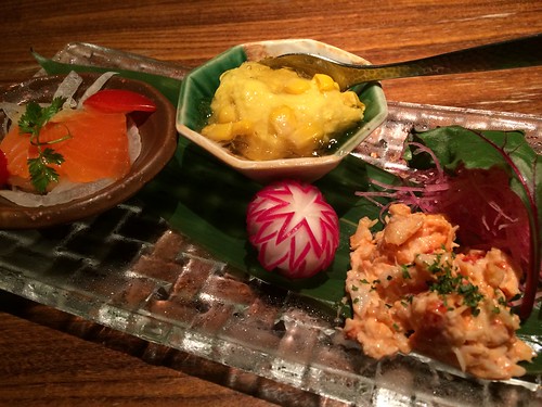 三種類の小さなお愉しみ盛り合わせ＠二平 赤坂一ツ木通り