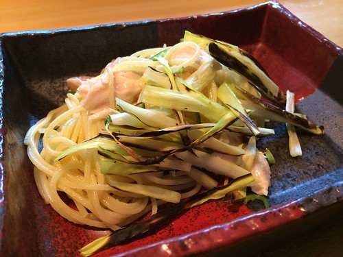 黄ニラと鶏肉、青唐辛子のパスタ＠ガッロ(Gallo)