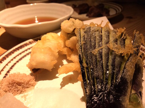 鱧と長茄子の天ぷら＠アカベコ