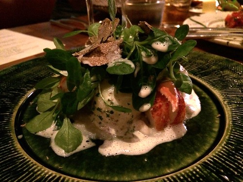 ロブスターとポテトサラダ マーシュレタス サマートリュフ@アンダーズタヴァン