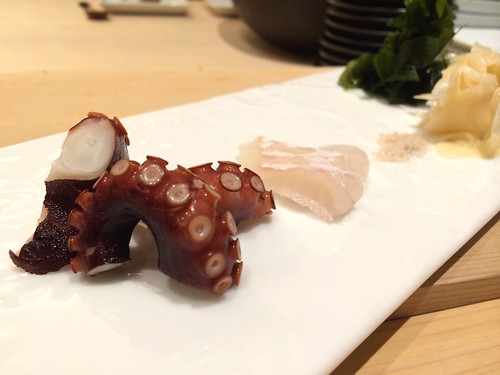 タコとひらめ＠魚こう鮨 西荻窪店