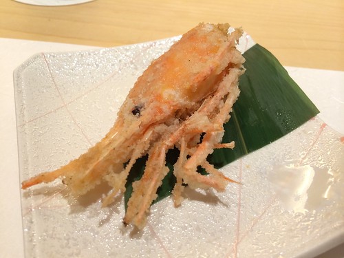 ボタン海老の頭は揚げて＠魚こう鮨 西荻窪店