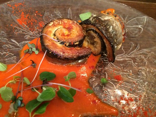 岩手県宮古産の秋刀魚のオーブン焼き パプリカソース@イルトラム