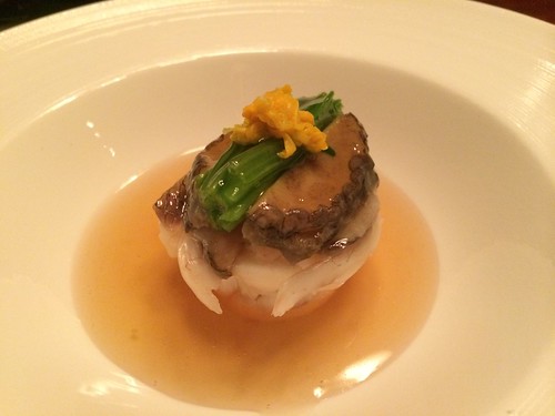 鮑の柔らか煮と身巻き真鯛＠Omakase 麻布十番